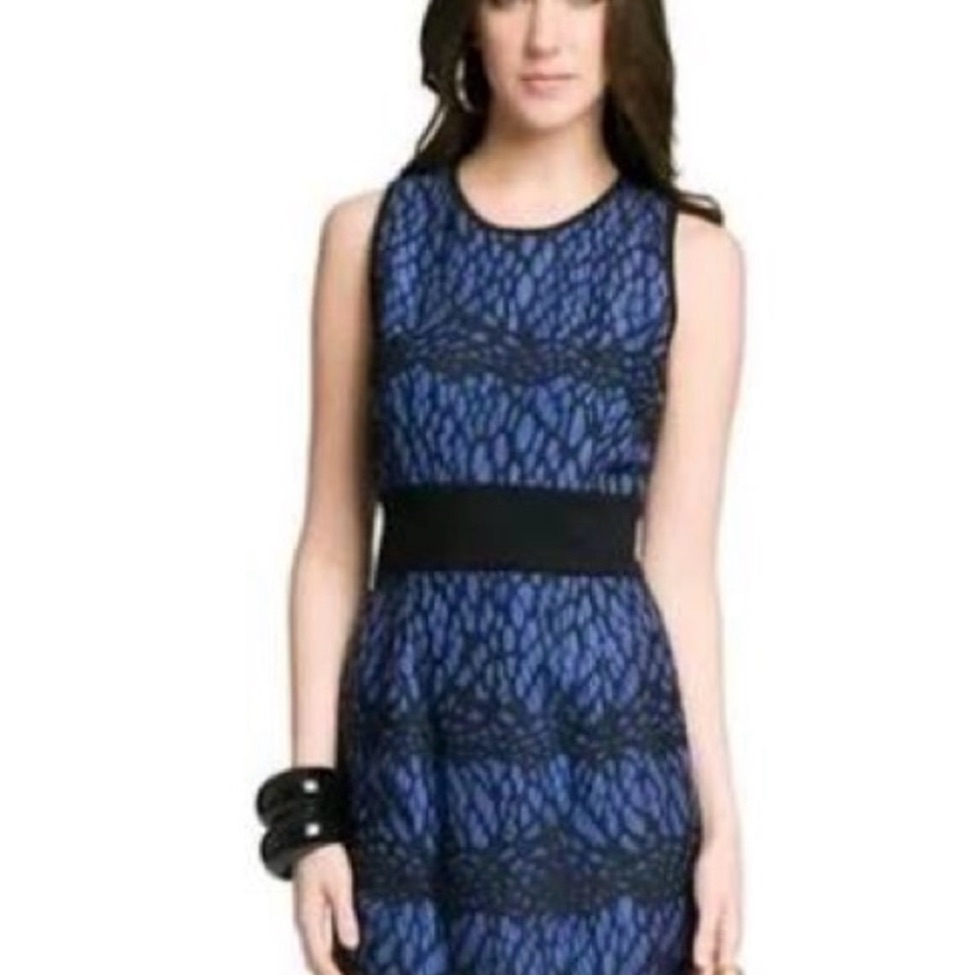 Robert Rodriguez Blue Fit And Flare Midi Dress